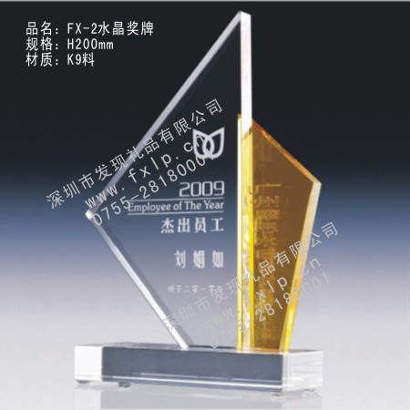 FX-2水晶奖牌 
