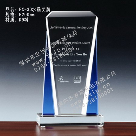 FX-30水晶奖牌 