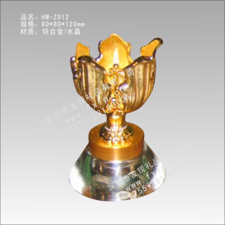 HM-Z012小号紫荆花汽车瓶 水晶奖杯,金属奖杯,上海金属奖杯,奖杯图片,奖杯制作